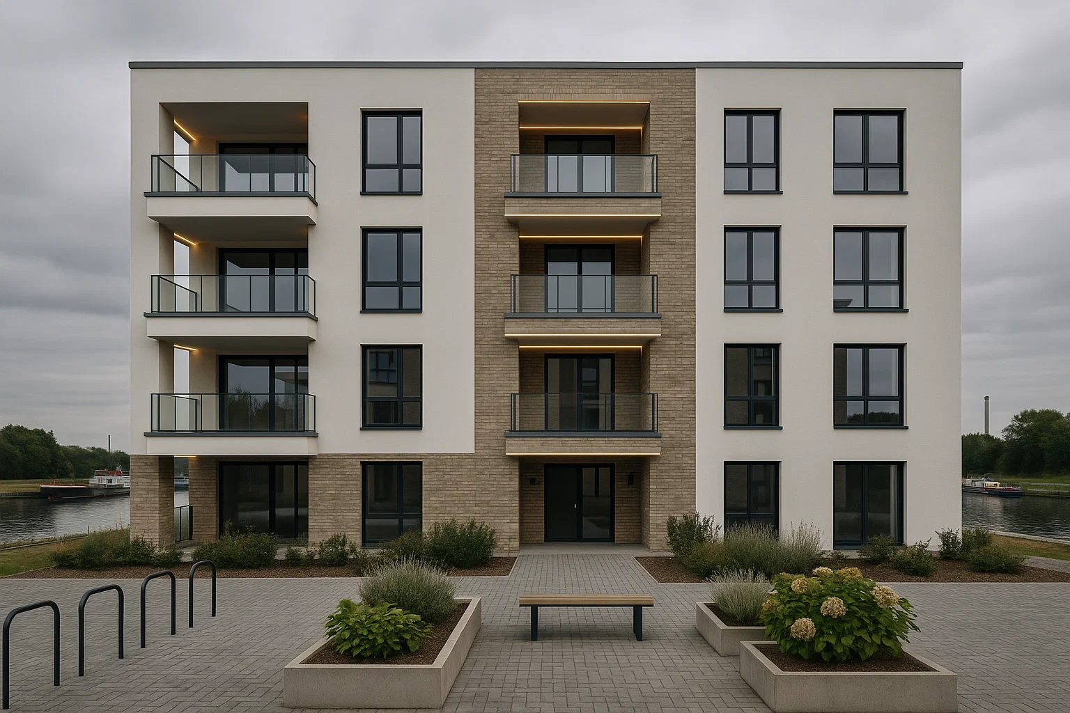 Modernes Apartmentgebäude